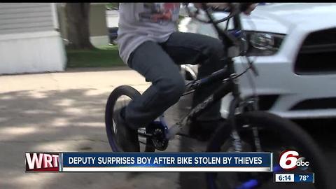 Hendricks County deputy replaces boy's stolen bike: 'It was the right thing to do'