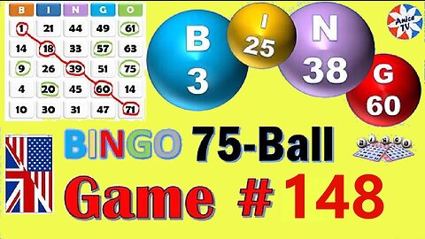 75 Ball - BINGO Caller - Game#148 - English American