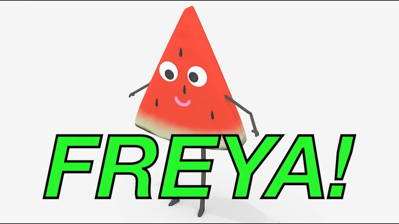 Happy Birthday FREYA! - WATERMELON Birthday Song