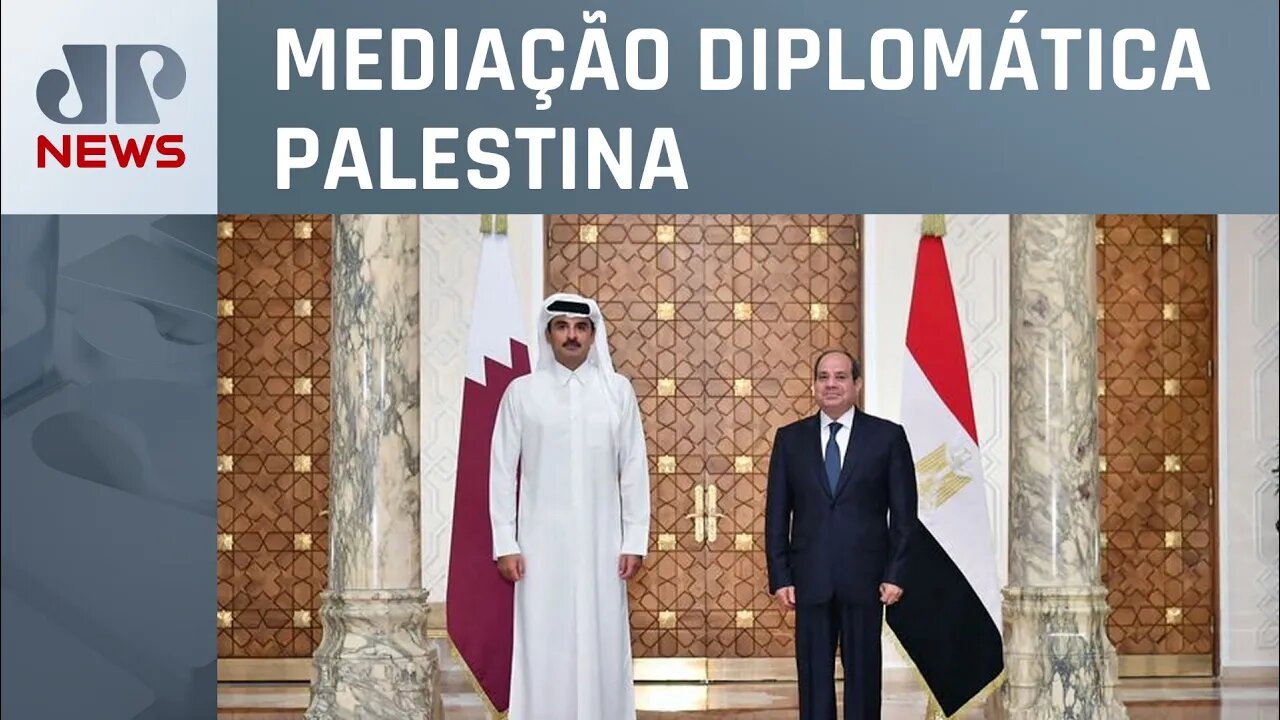 Presidente do Egito e emir do Catar se encontram para debater questões humanitárias de Gaza