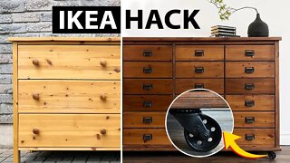 Turning an IKEA Dresser into an Industrial Apothecary Cabinet | IKEA HACK