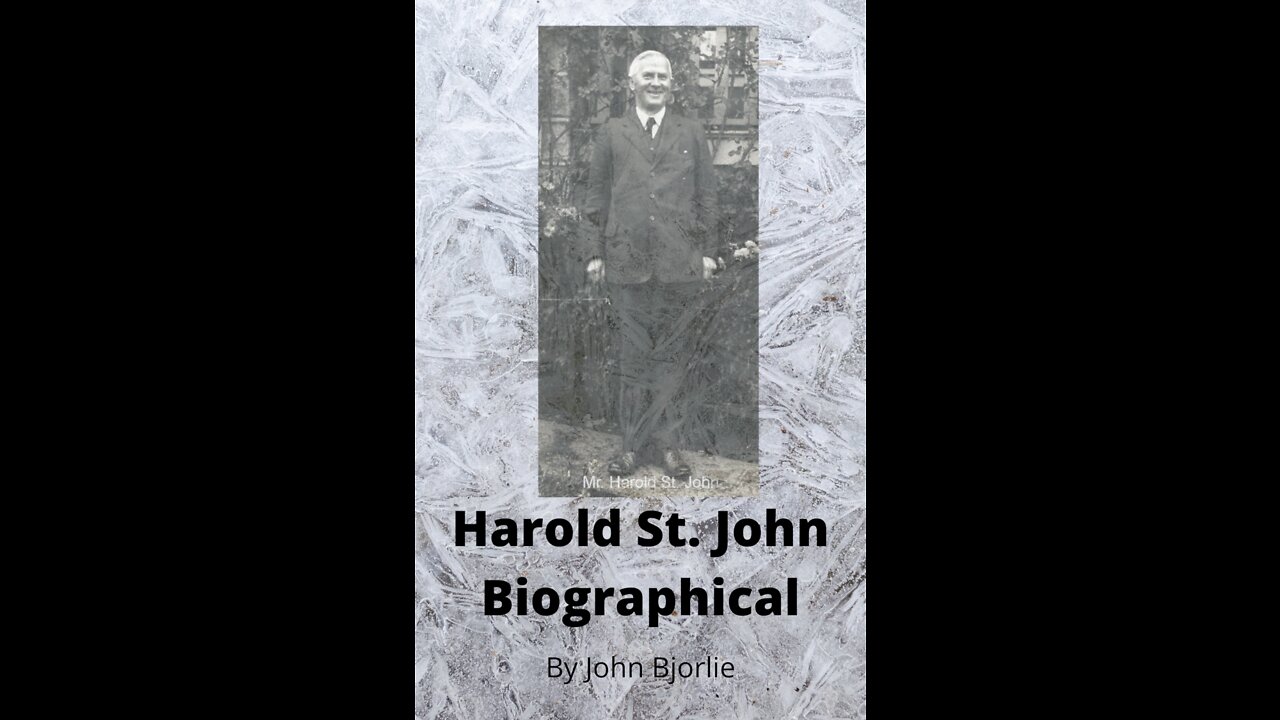 Harold St. John Biography by John Bjorlie