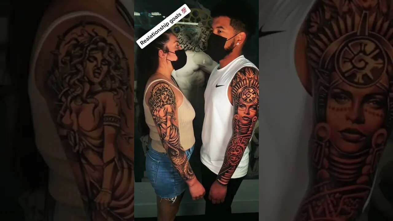 Couples getting tattooed together stay together #shorts #tattoos #inked