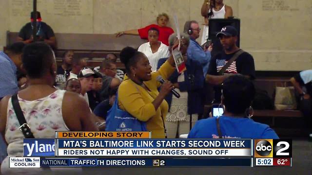 MTA's BaltimoreLink starts second week, riders sound off on changes