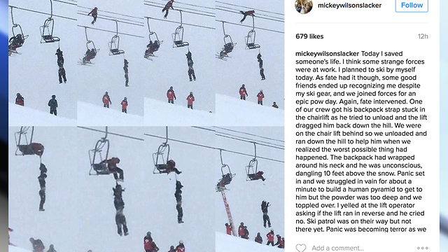 Unconscious man rescued from ski lift