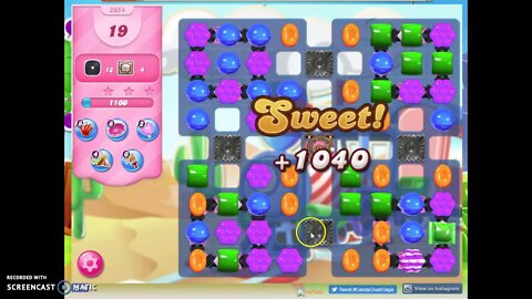 Candy Crush Level 2054 Audio Talkthrough, 2 Star 0 Boosters
