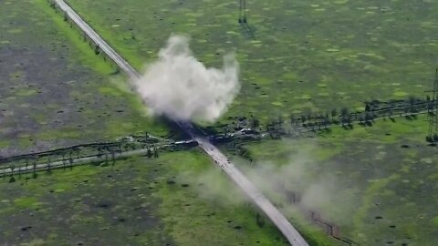 Russian Artillery Hammering Ukrainian Positions