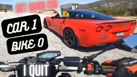 Street Racing Car On a Beginner Bike EP. 187