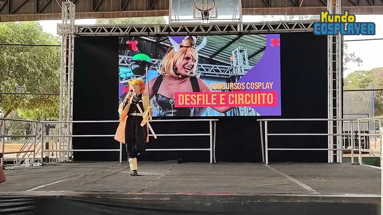 Apresentação Cosplay de Zenitsu do anime Demon Slayer no 23º Ribeirão Preto Anime Fest (2022)