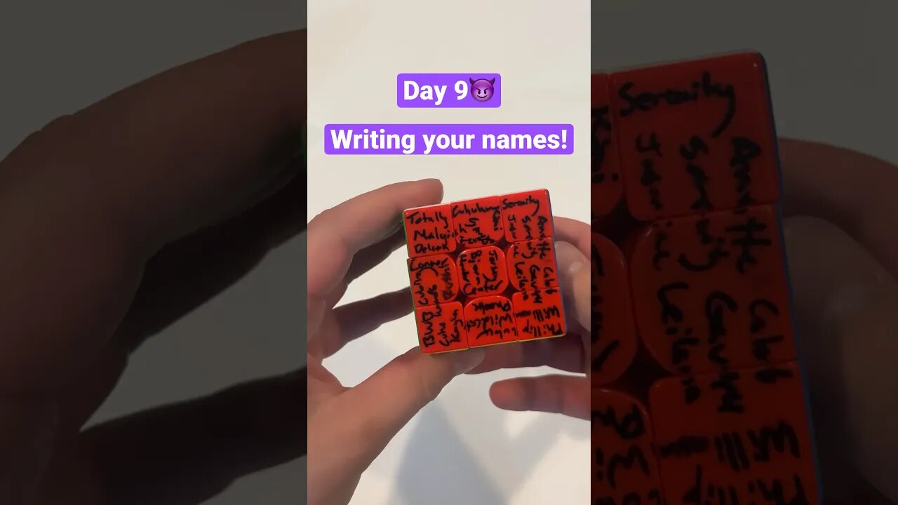 Writing your names! Day 9 #cubing #shorts