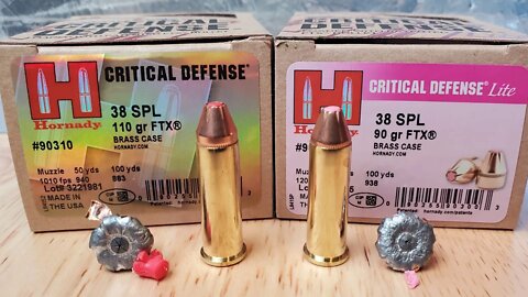 Hornady Lite vs Reg. 38 special. Ballistic Gel test. As good as 9mm?