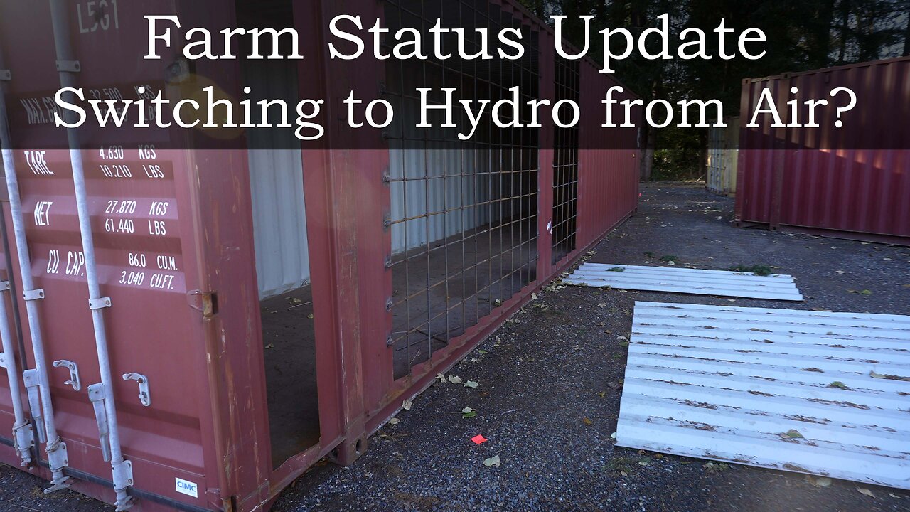 Farm Status Update - Switching to Hydro from Air?