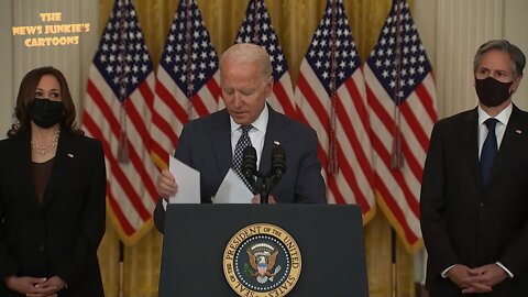 Biden fiddles with flashcards looking for the answer and then blames Trump.