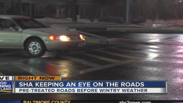 State Highway Administration urges caution during commute after overnight snowfall