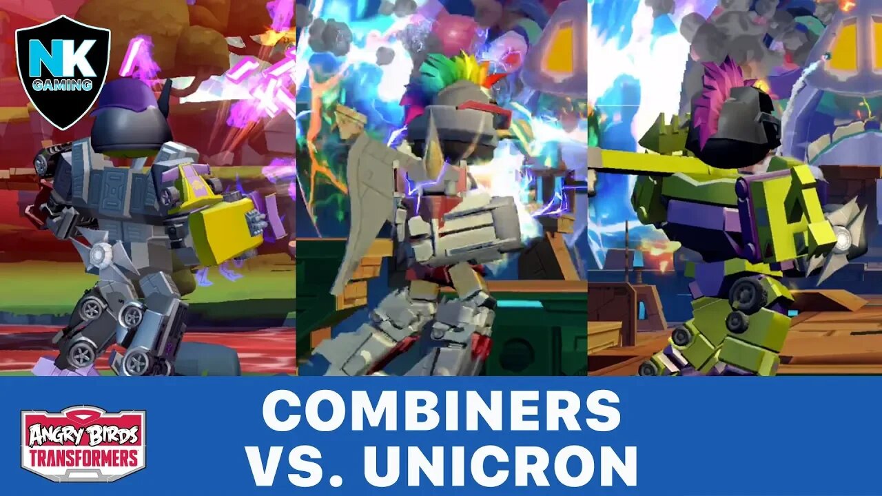 Angry Birds Transformers 2.0 - Menasor, Superion & Devastator vs. Unicron