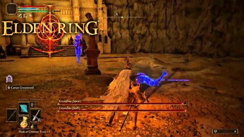 Elden Ring - Boss Fight - Crystalians (Spear & Staff) - Academy Crystal Cave, Liurnia of the Lakes