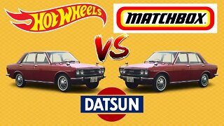 Hot Wheels Datsun 510 Versus o da Matchbox Comparativo entre marcas