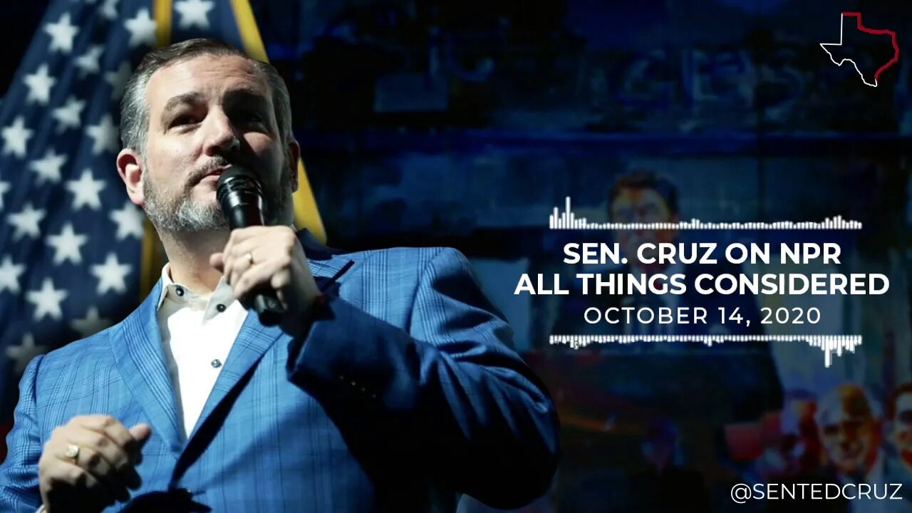 Cruz on NPR Radio Discusses Judge Amy Coney Barrett's Supreme Court Confirmation Hearing