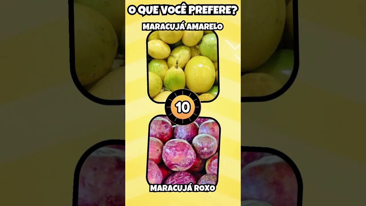 O QUE VOCÊ PREFERE? |🍉 FRUTAS 🥝| #quiz