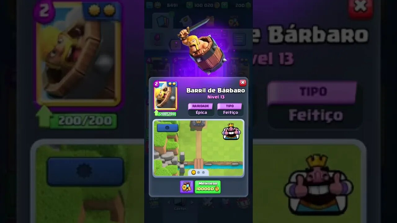 Barril de bárbaros nível máximo #shorts #clashroyale #clash #royale