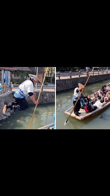 Fearless dude climbs bridge and executes epic boat jump