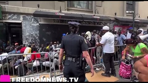 NYC: Invaders Corralled Whilst Awaiting Free Handouts & Free Accommodation In The 'Sanctuary City'