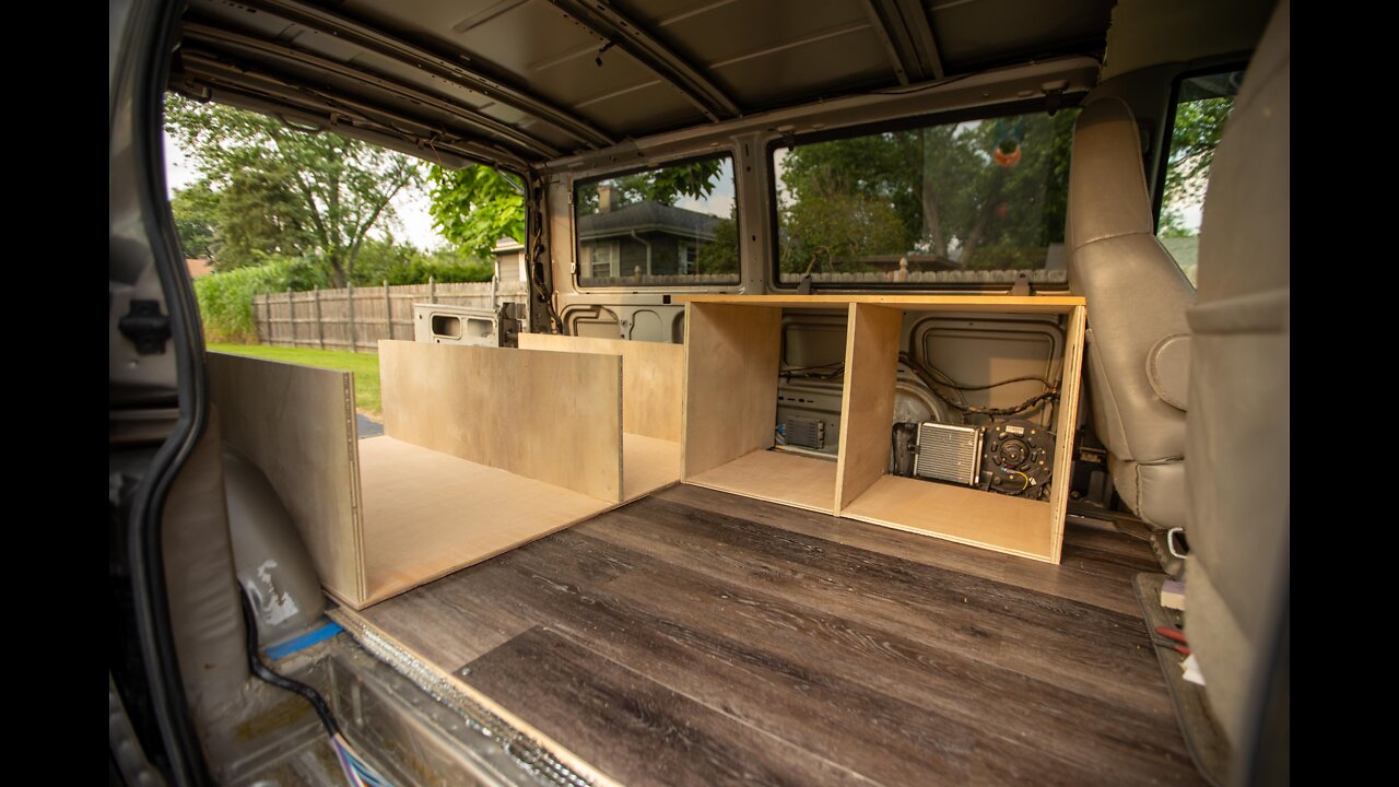 Install flooring & Building Furniture | Astro Van Camper Conversion Series | Part 2