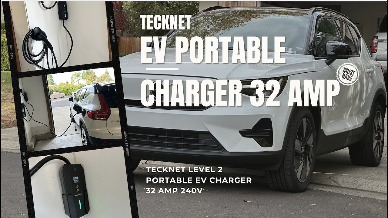 TECKNET Level 2 Portable EV Charger 32 Amp 240V