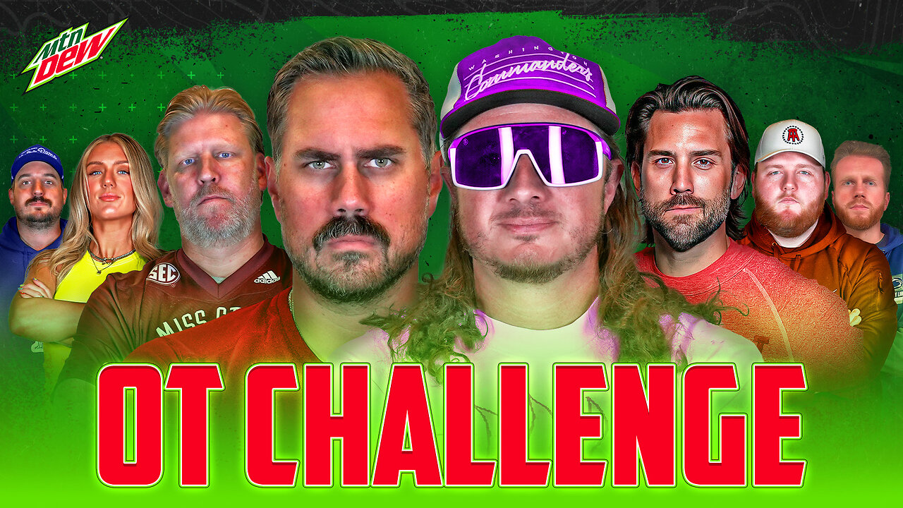 Barstool Employees Rep Their Schools in CFB OT Challenge | Presented by Mtn Dew