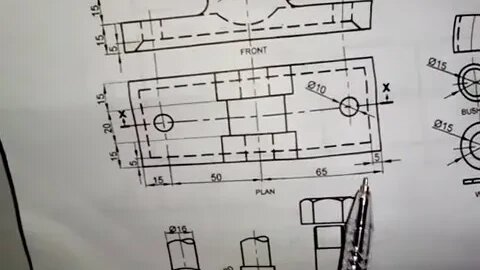 NECO 2022 Mechanical Drawing: Sectional Front Elevation - X - X