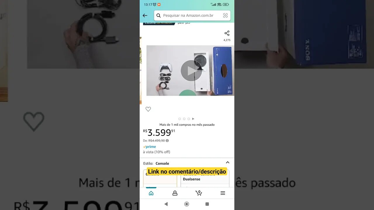 PlayStation 5 por R$3.599,91