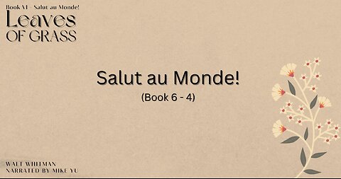 Leaves of Grass - Book 6.4 - Salut au Monde! - Walt Whitman