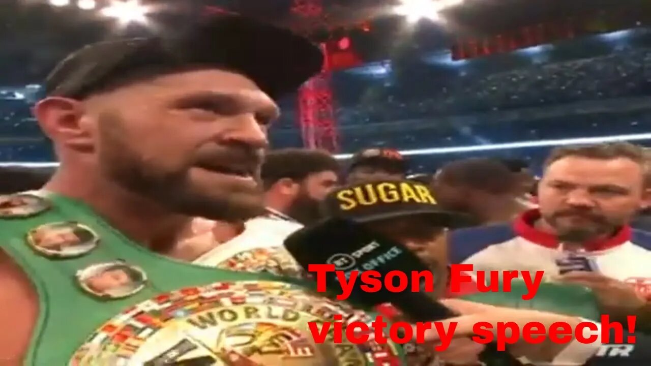 Tyson Furry Vs Dillian White- Fury victory speech