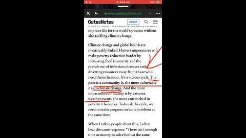 Bill Gates blog from fb advert