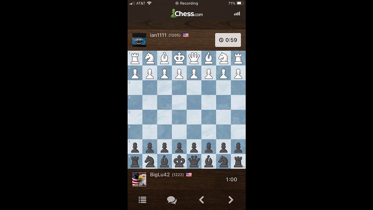 INTERMEDIATE BULLET CHESS GAMEPLAY - Very low key, one saw an advantage and took it!