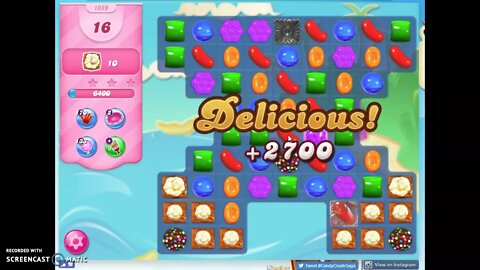 Candy Crush Level 1959 Audio Talkthrough, 1 Star 0 Boosters