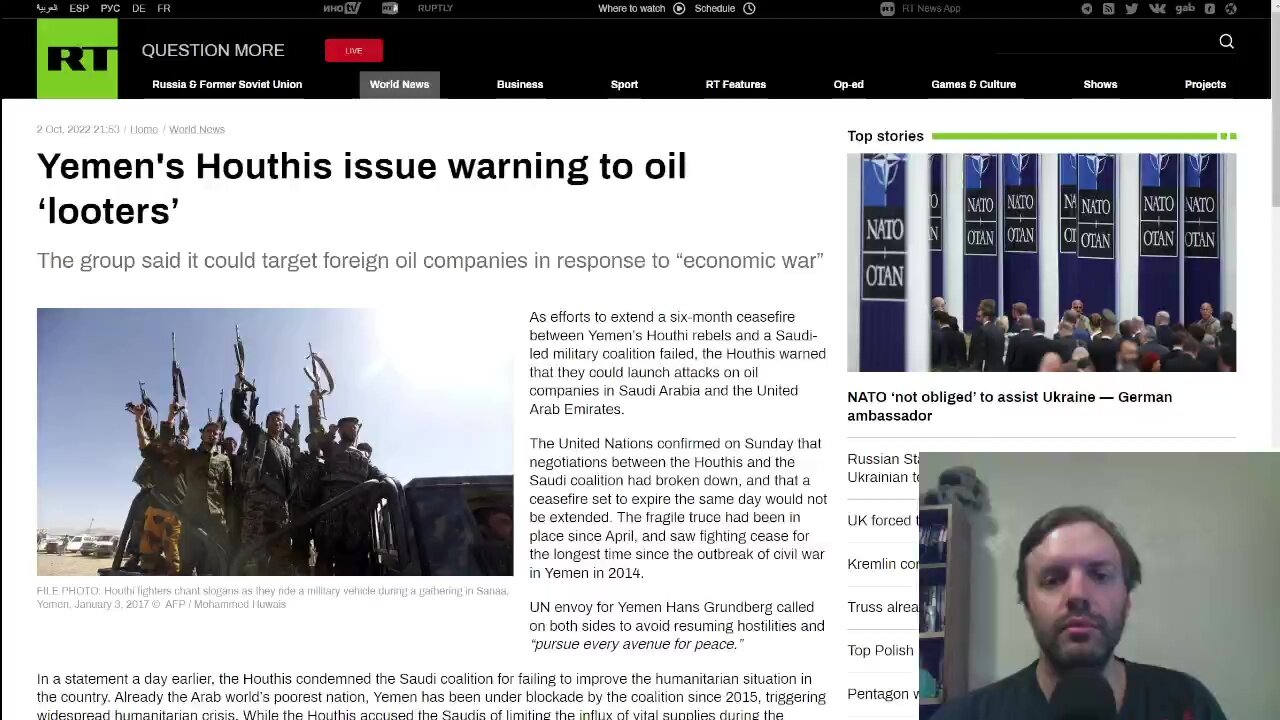 Yemen's Houthis issue warning to oil 'looters' in proxy war waging between Saudi Arabia and Iran