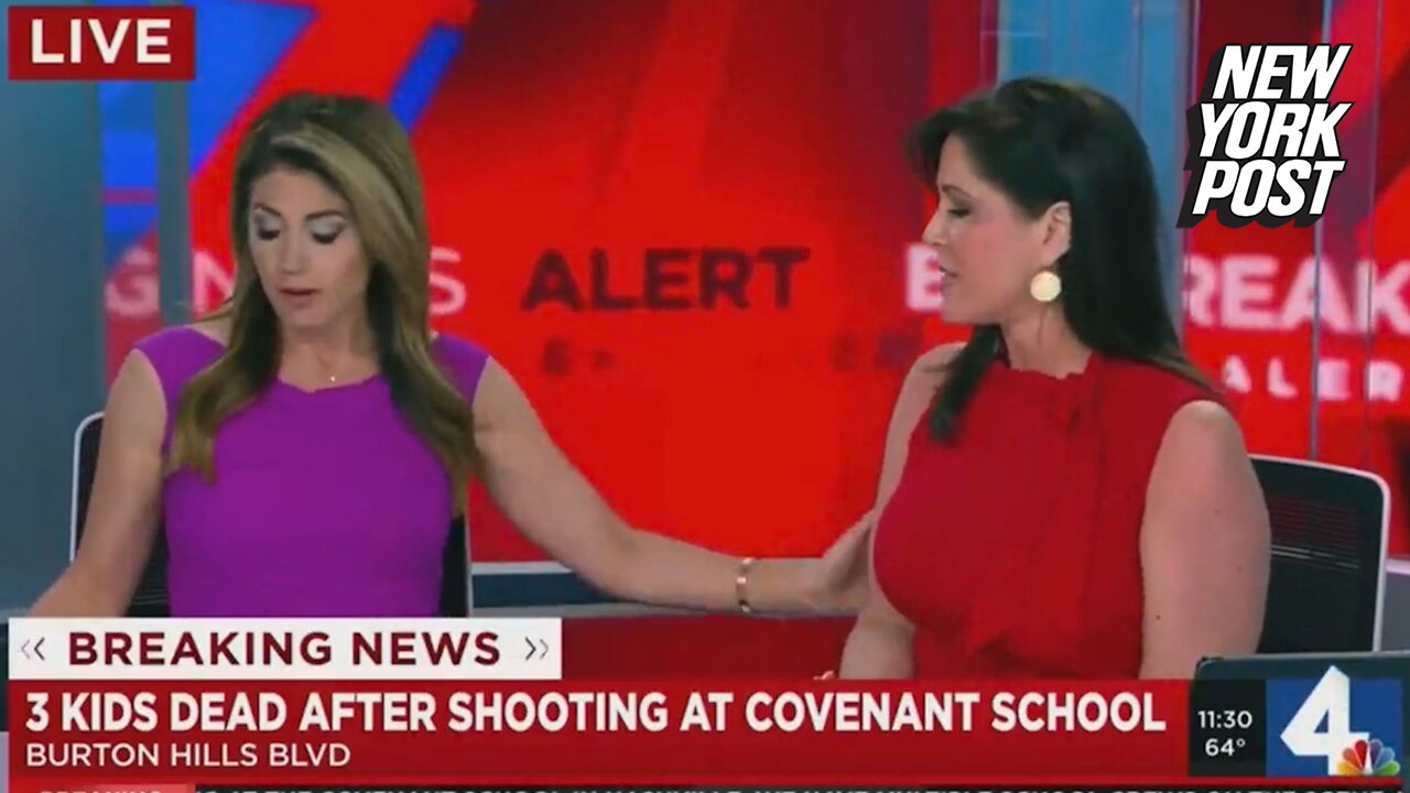 Nashville news anchors break down while reporting on school shooting