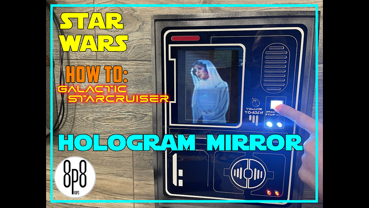 DIY: Star Wars Galactic Starcruiser Panel with Hologram Mirror #disney #starwars #diy #mirror