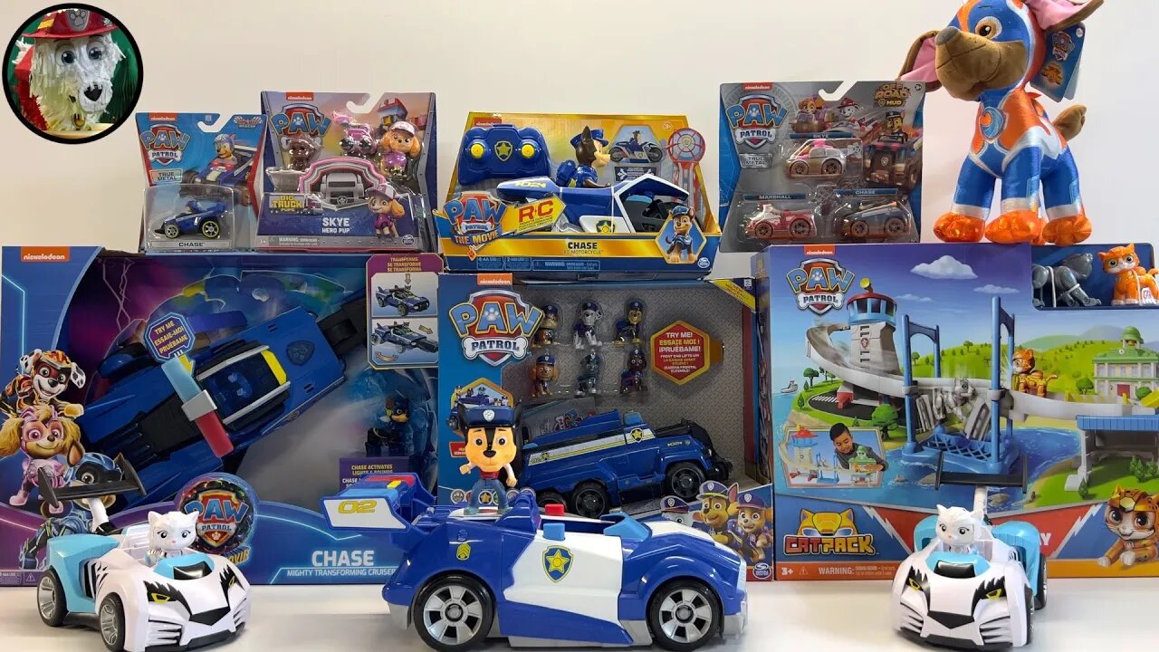 Paw Patrol Unboxing Collection Review | The movie | Chase RC motorcycle | Big truck