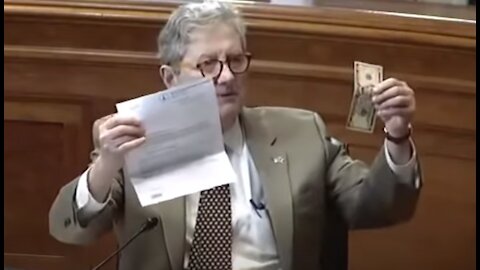 Sen Kennedy Shows Cash the Govt. Allegedly Mailed to One of His Constituents