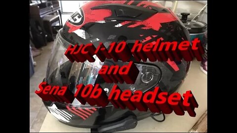 REVIEW: HJC i-10 motorcycle helmet with Sena 10B installation and test.
