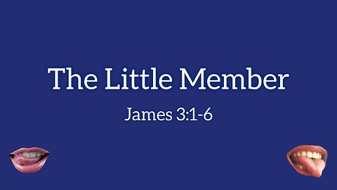 July 30, 2023 - Sunday PM - MESSAGE - The Little Member (James 3:1-6)