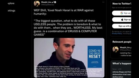 Diabolical Misanthropist: The WEF’s Yuval Noah Harari