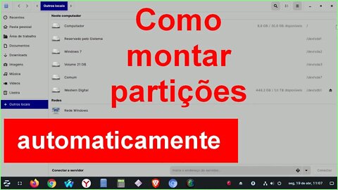 Como montar partições (unidades do disco rígido) automaticamente na inicialização do Linux Ubuntu