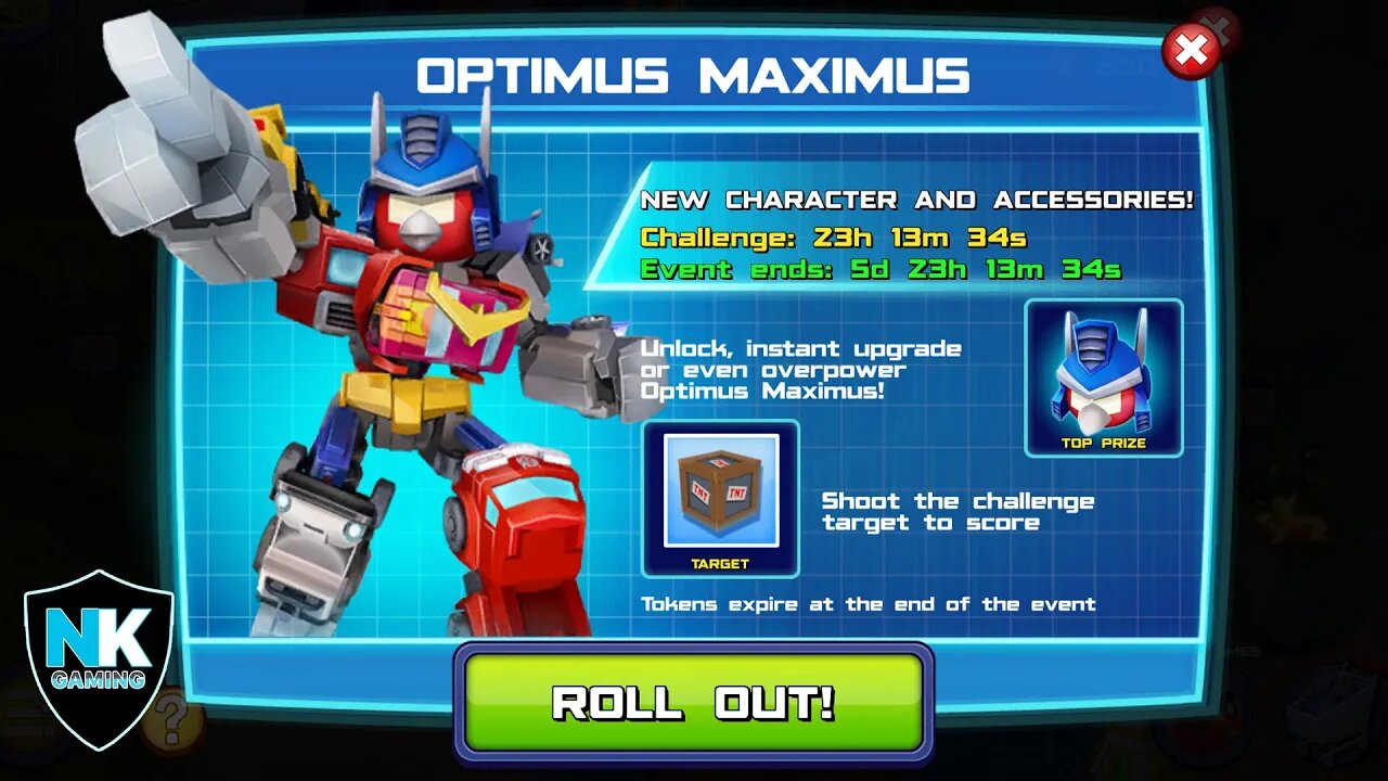 Angry Birds Transformers 2.0 - Optimus Maximus - Day 1 - Featuring Optimus Maximus
