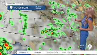 Tropical moisture arrives