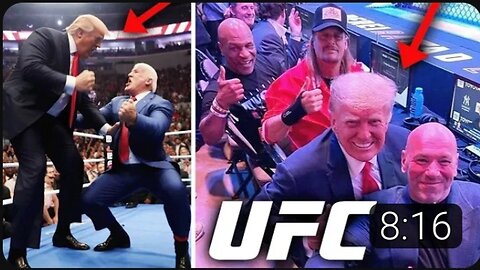 Trump Tyson Kid Rock Crash A UFC Fight After Trumps Arrest Crowd Goes INSANE Breaks Internet