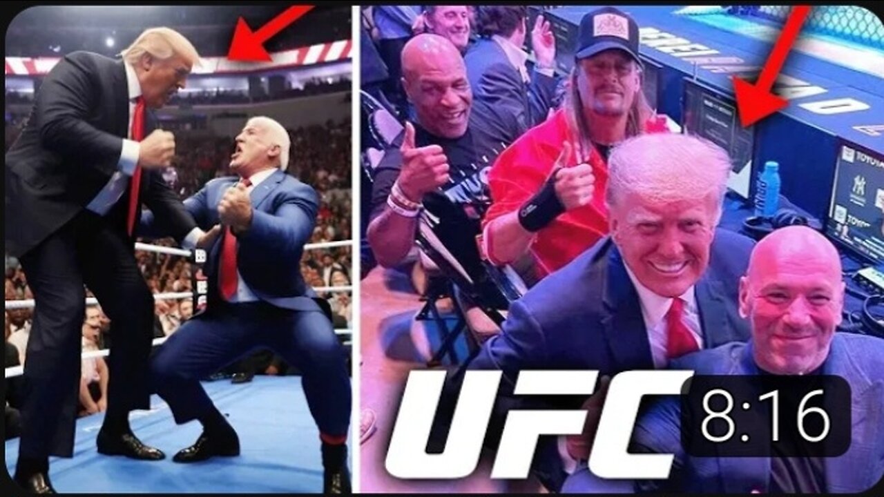 Trump Tyson Kid Rock Crash A UFC Fight After Trumps Arrest Crowd Goes INSANE Breaks Internet