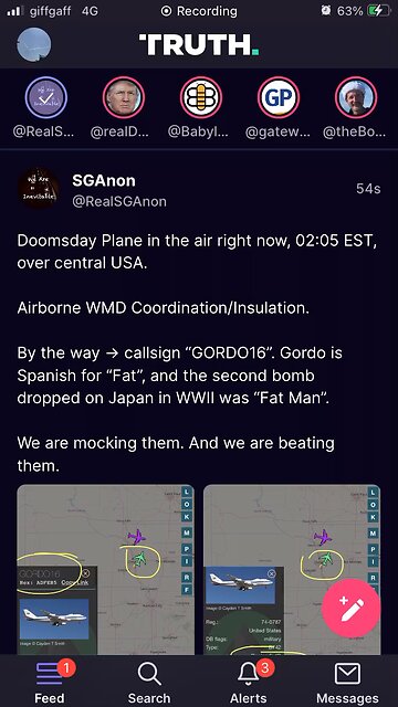 SG Anon : plane activity posts :Truth Social (11.01.2023)